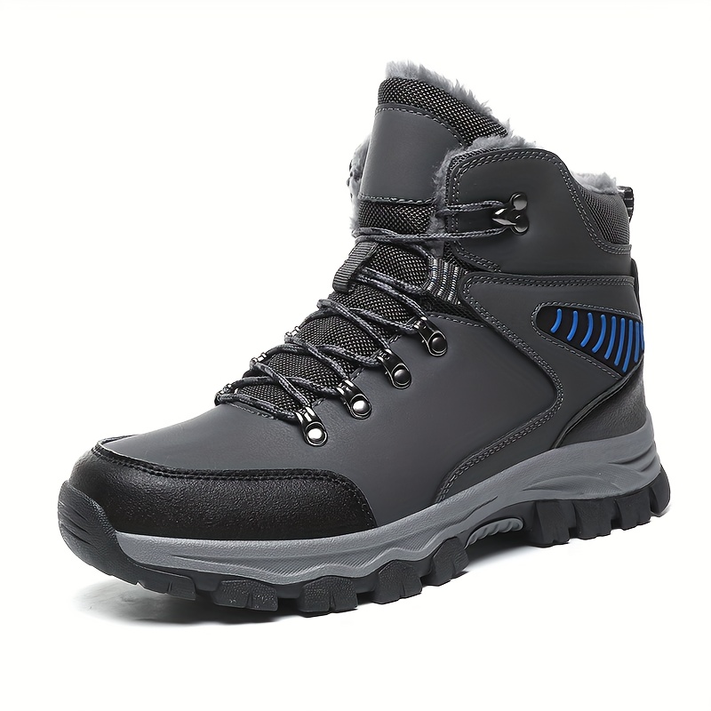 Bottes d’hiver homme doublées polaire à lacets