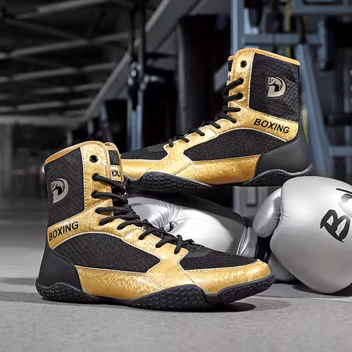 Chaussures de boxe en salle : taille et semelle