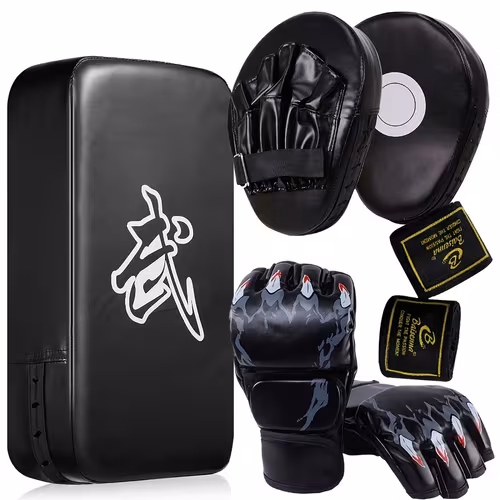 Pack de sept pièces : gants et cibles